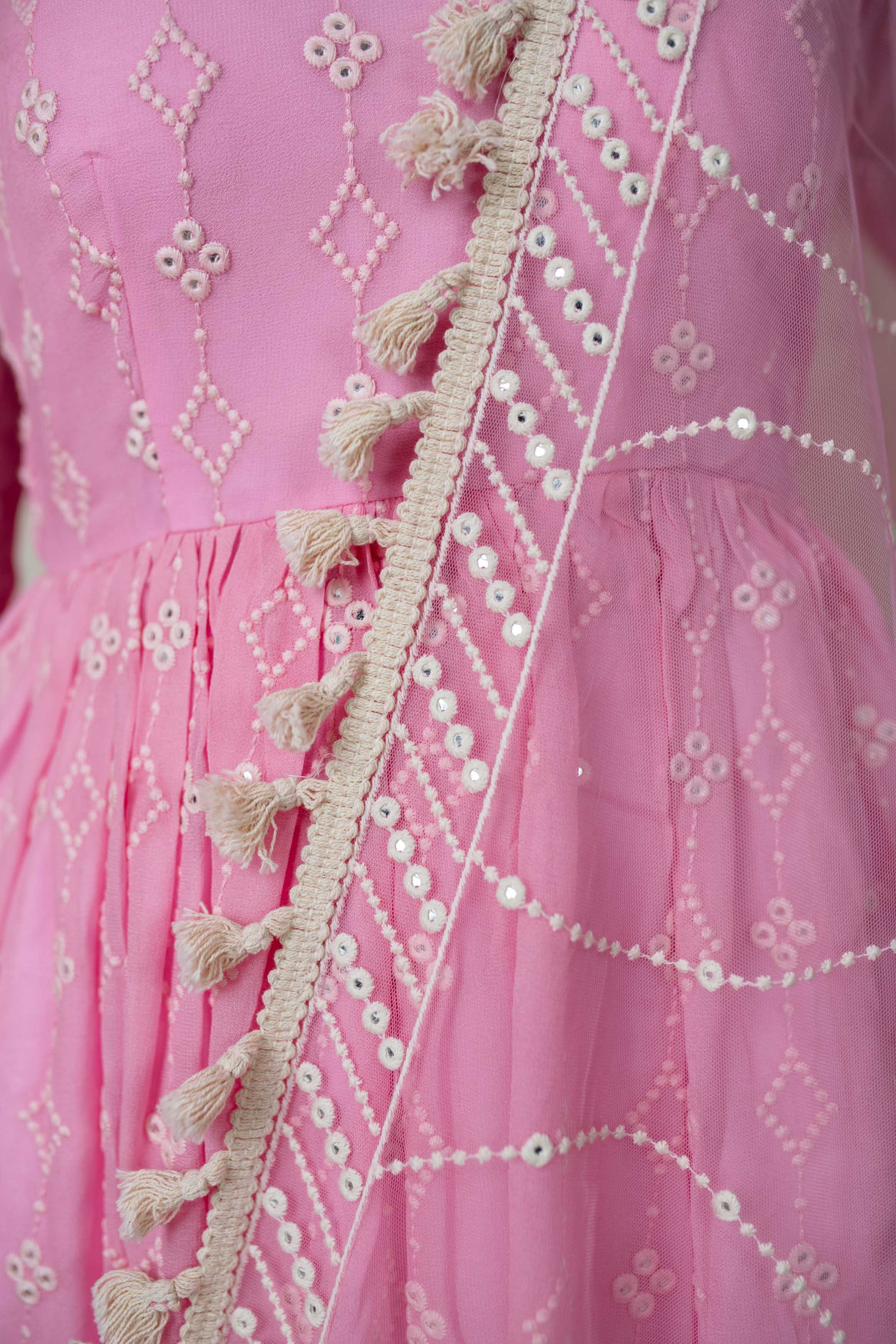 Women's Ice Pink Peplum Palazzo - Label Shaurya Sanadhya