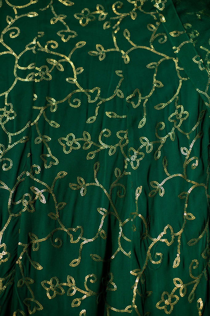 Women's Rama Green All Over Work Lehenga