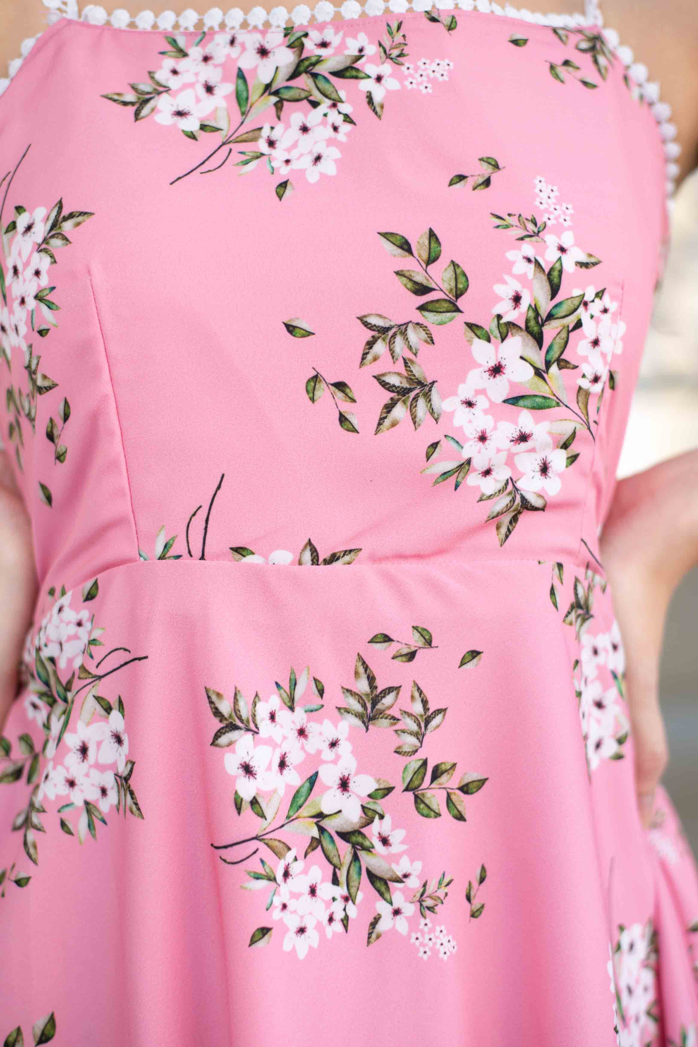 Women's Floral Affair Pink Short Dress (1pc) - Label Shaurya Sanadhya