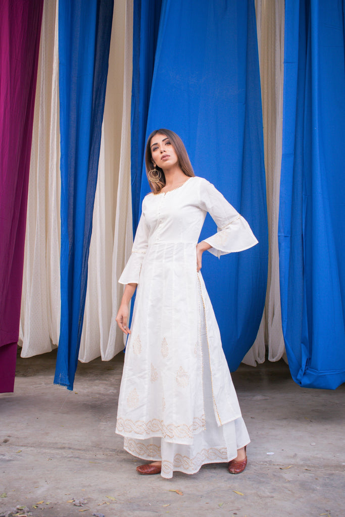 Women's Anarkali Kurta With Palazzo(2Pc Set)
