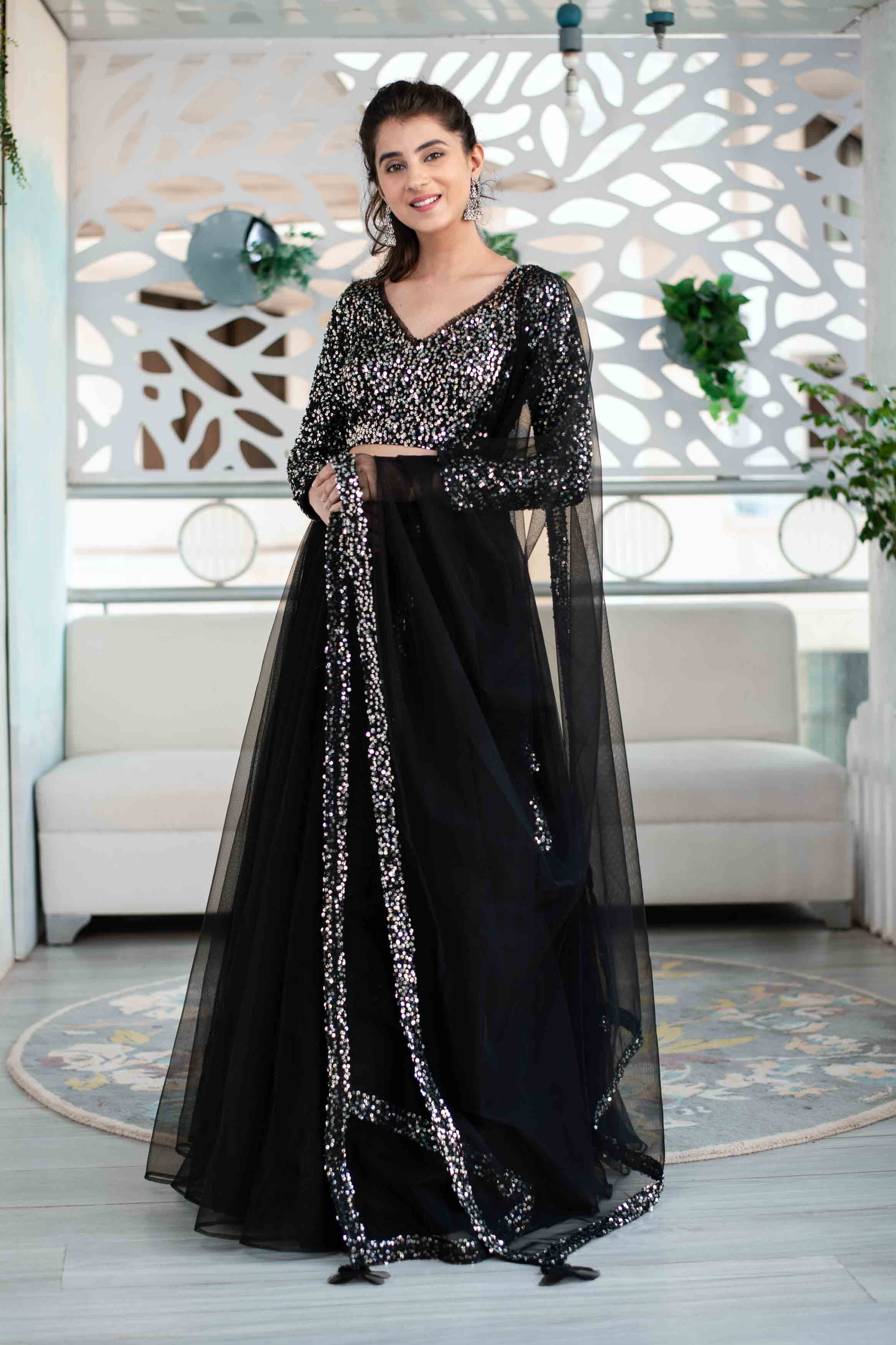 black and silver indian dress Silver and Black Indian Wedding Indo-Western Sherwani for Men