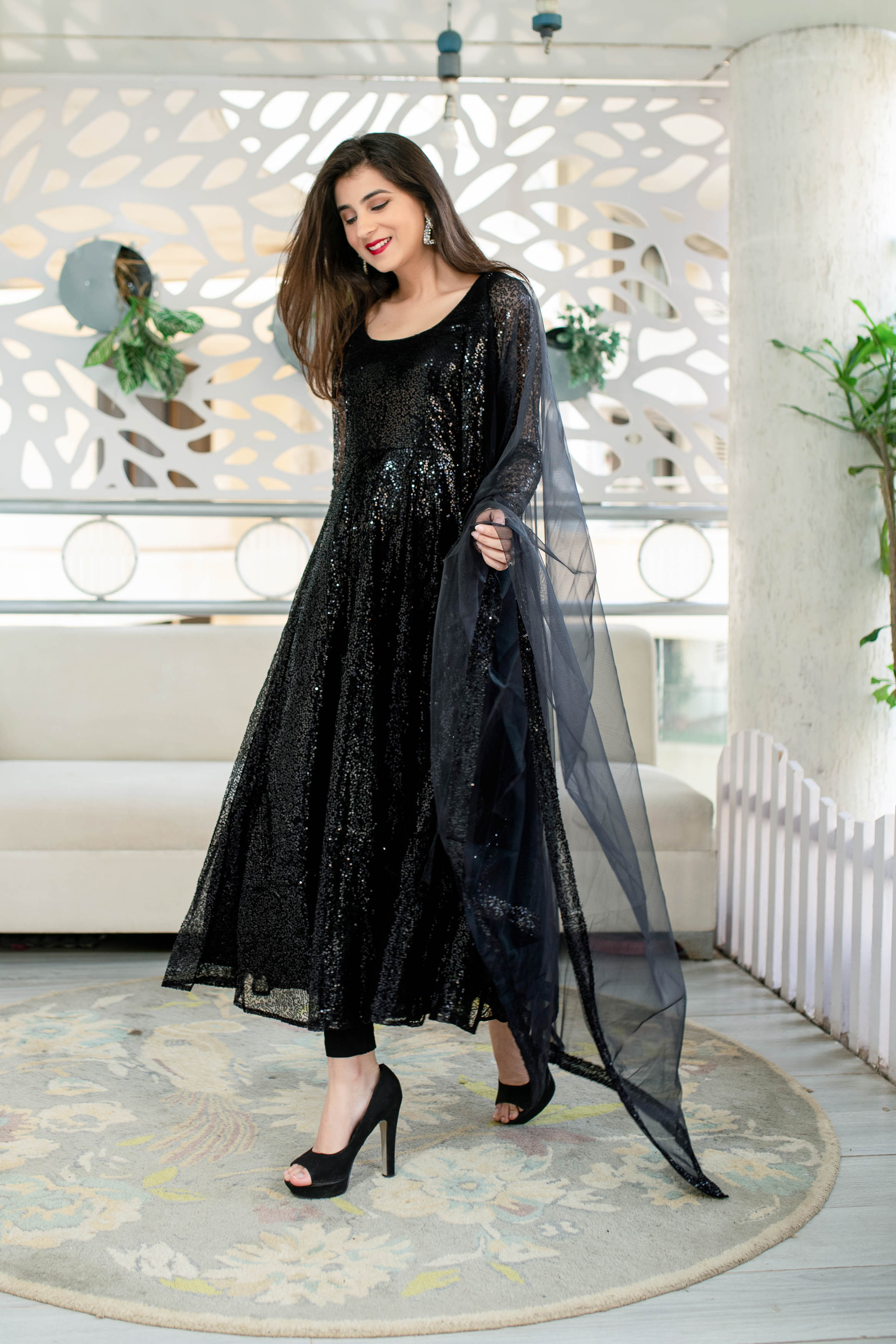 black sequin indian dress Buy Women's Black Sequin Work Short Dress - Label Shaurya Sandhya | Trendia Black / S