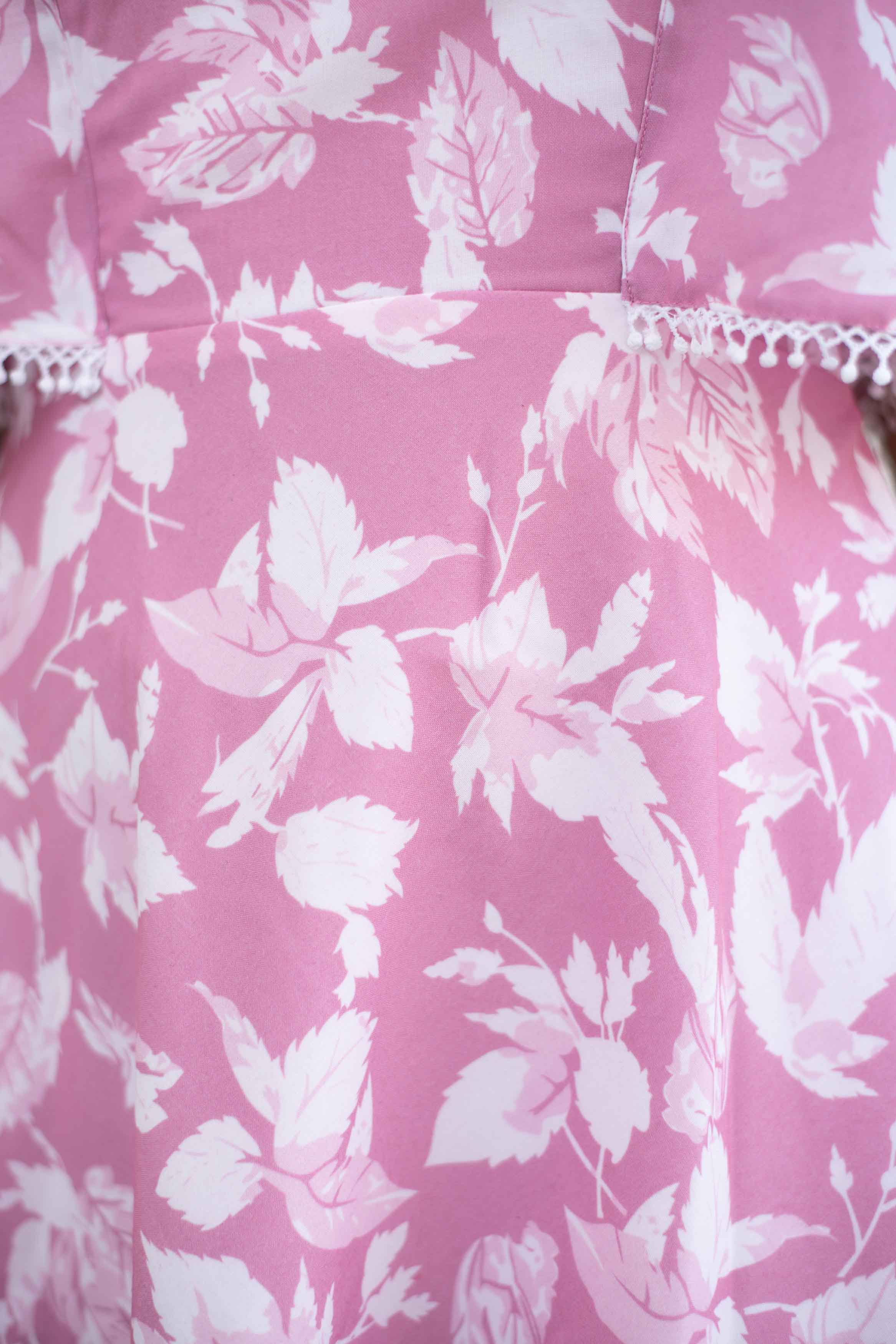 Women's Pink Floral Lace Dress - Label Shaurya Sanadhya