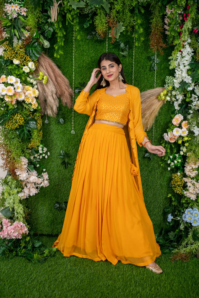 Women's Daffodil Yellow Lehenga