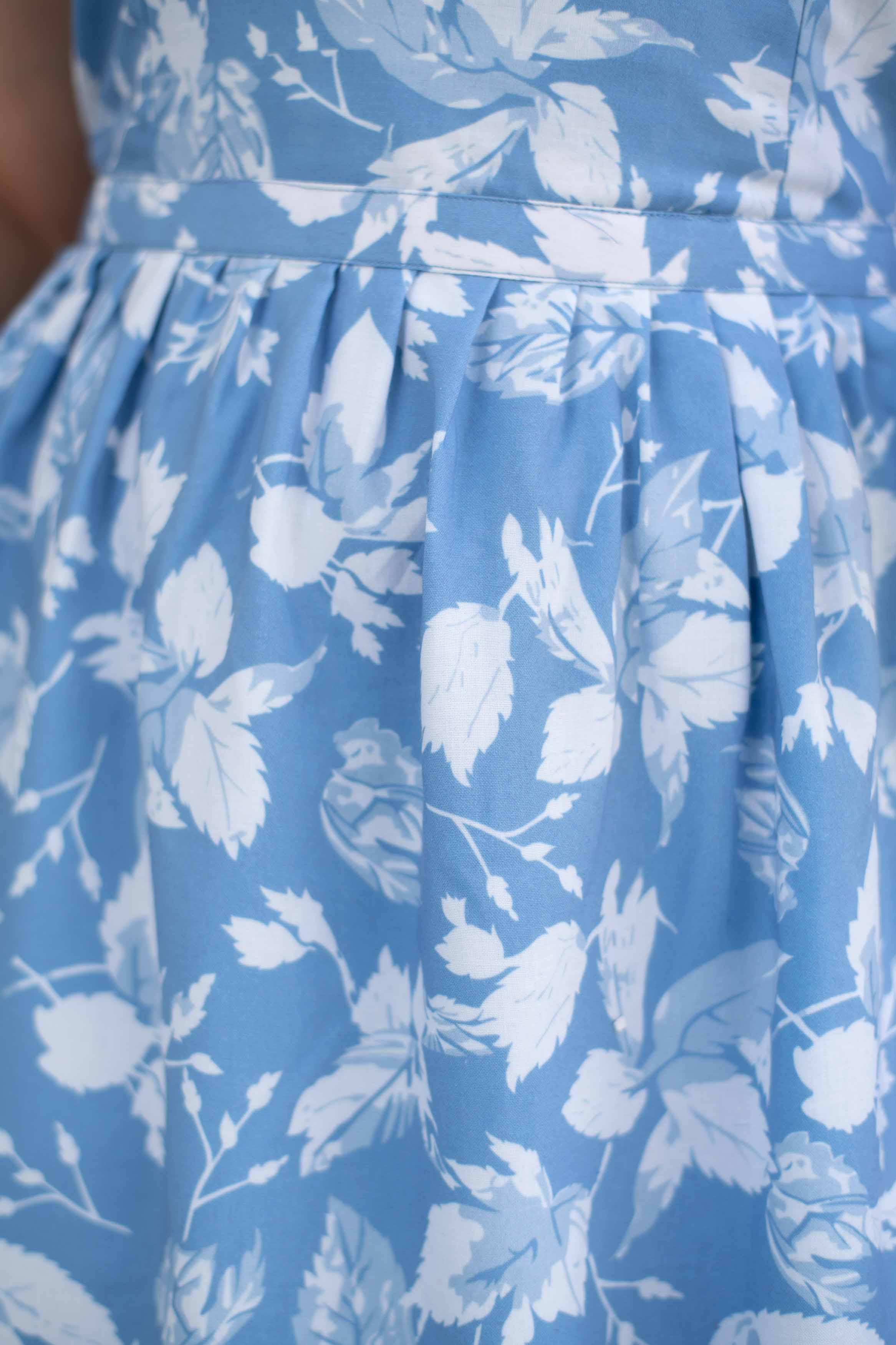 Women's Blue Ruffle Dress With Lace Work Label Shaurya Sanadhya