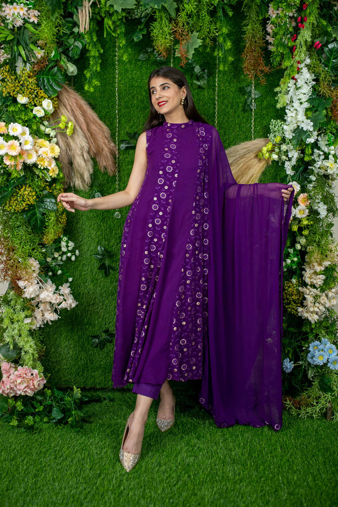 Women's Purple Alternate Anarkali