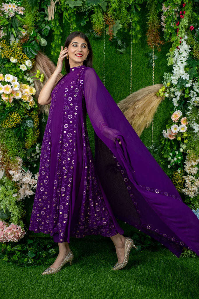 Women's Purple Alternate Anarkali
