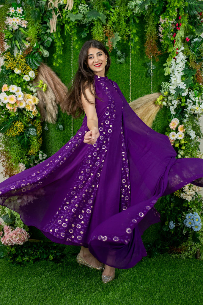 Women's Purple Alternate Anarkali