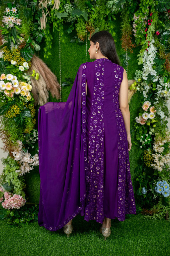 Women's Purple Alternate Anarkali