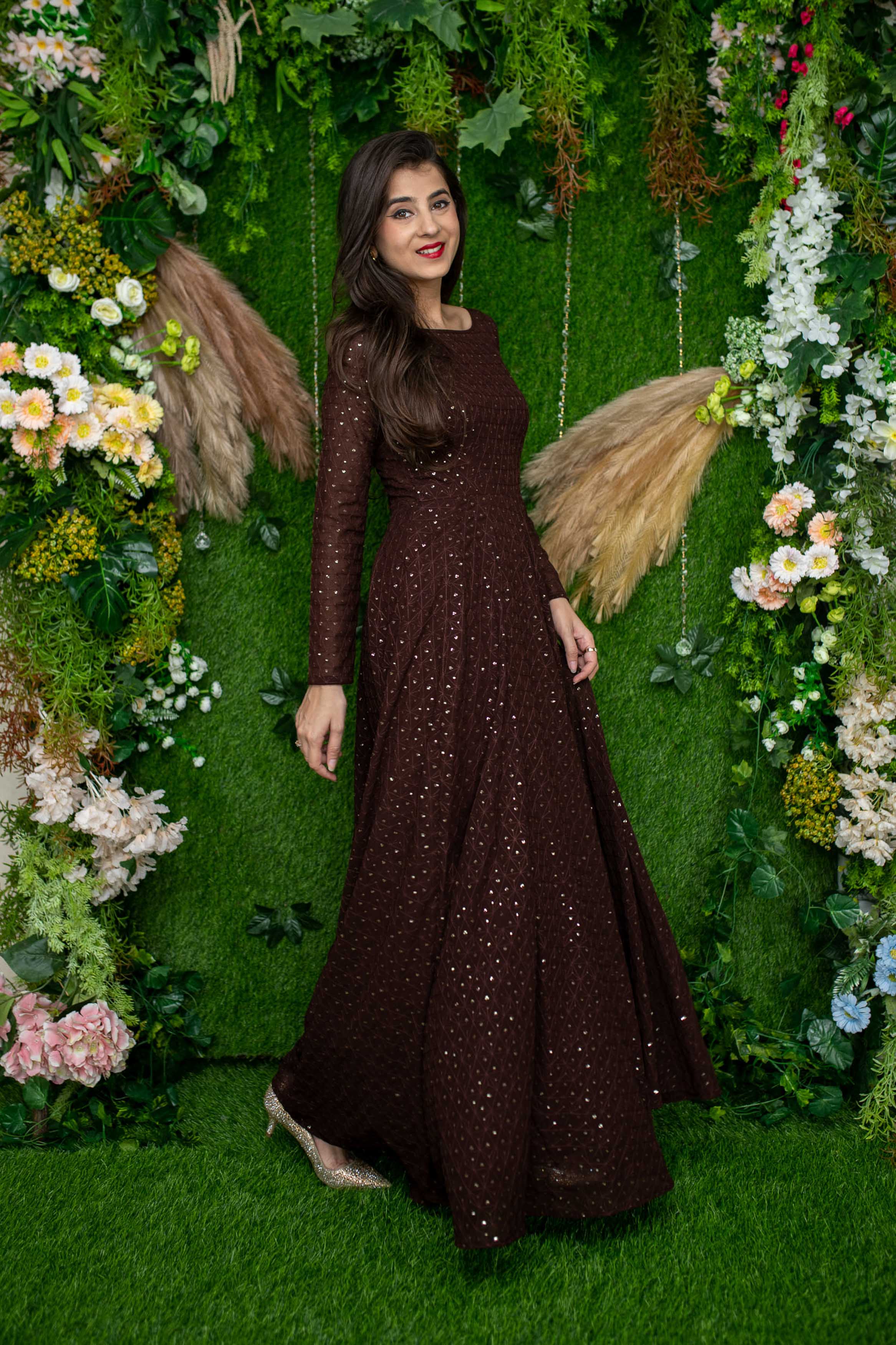 Brown Ethnic Gown XS