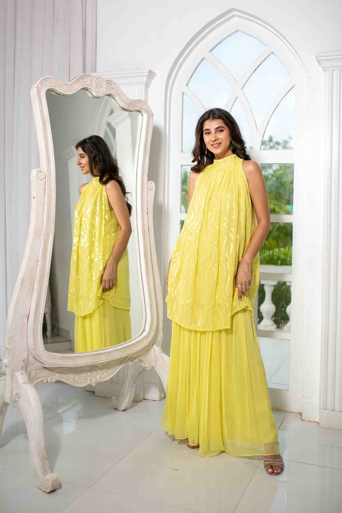 Women's Yellow Bund Gala Co-Ord Set