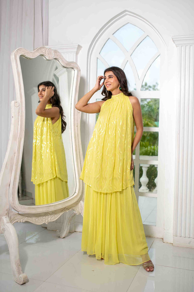 Women's Yellow Bund Gala Co-Ord Set