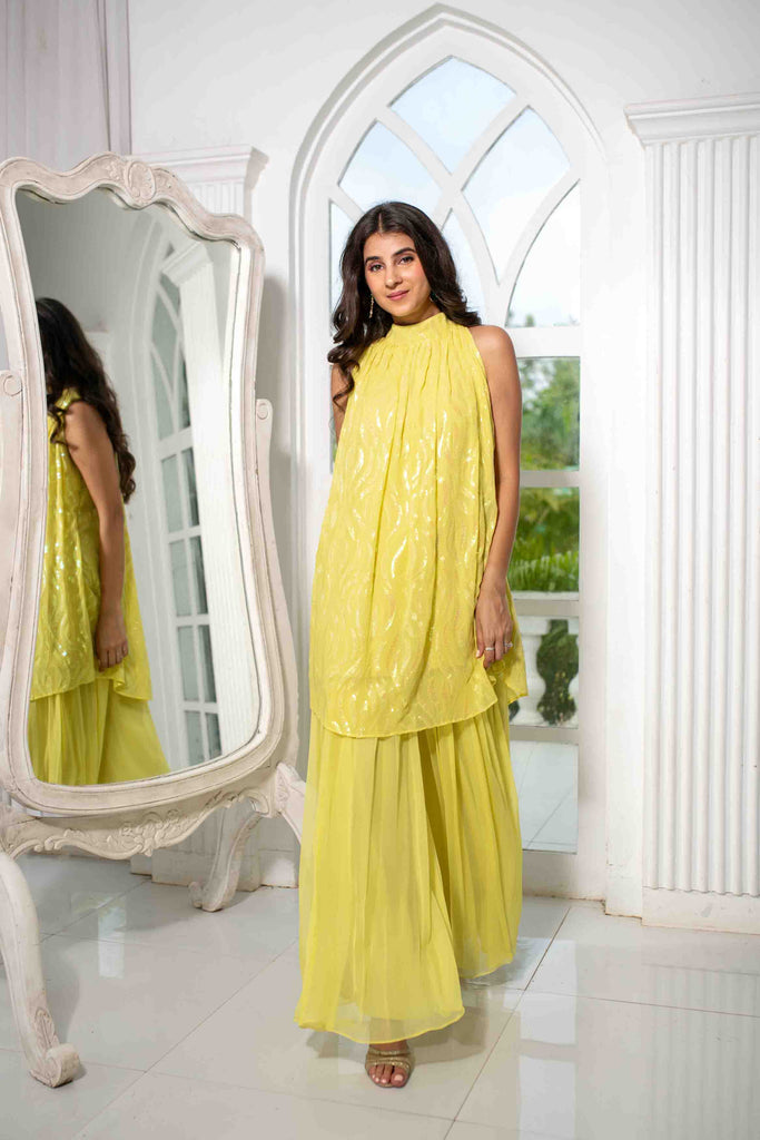 Women's Yellow Bund Gala Co-Ord Set