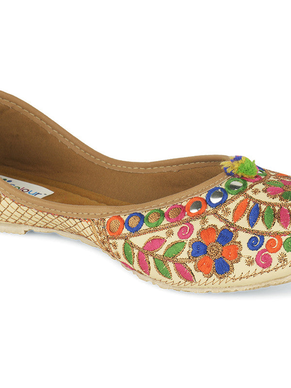 Women's Mirror Forest Womens Indian Ethnic Comfort Footwear - Desi Colour