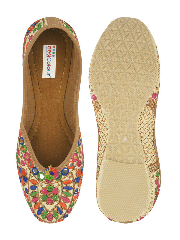 Women's Mirror Forest Womens Indian Ethnic Comfort Footwear - Desi Colour