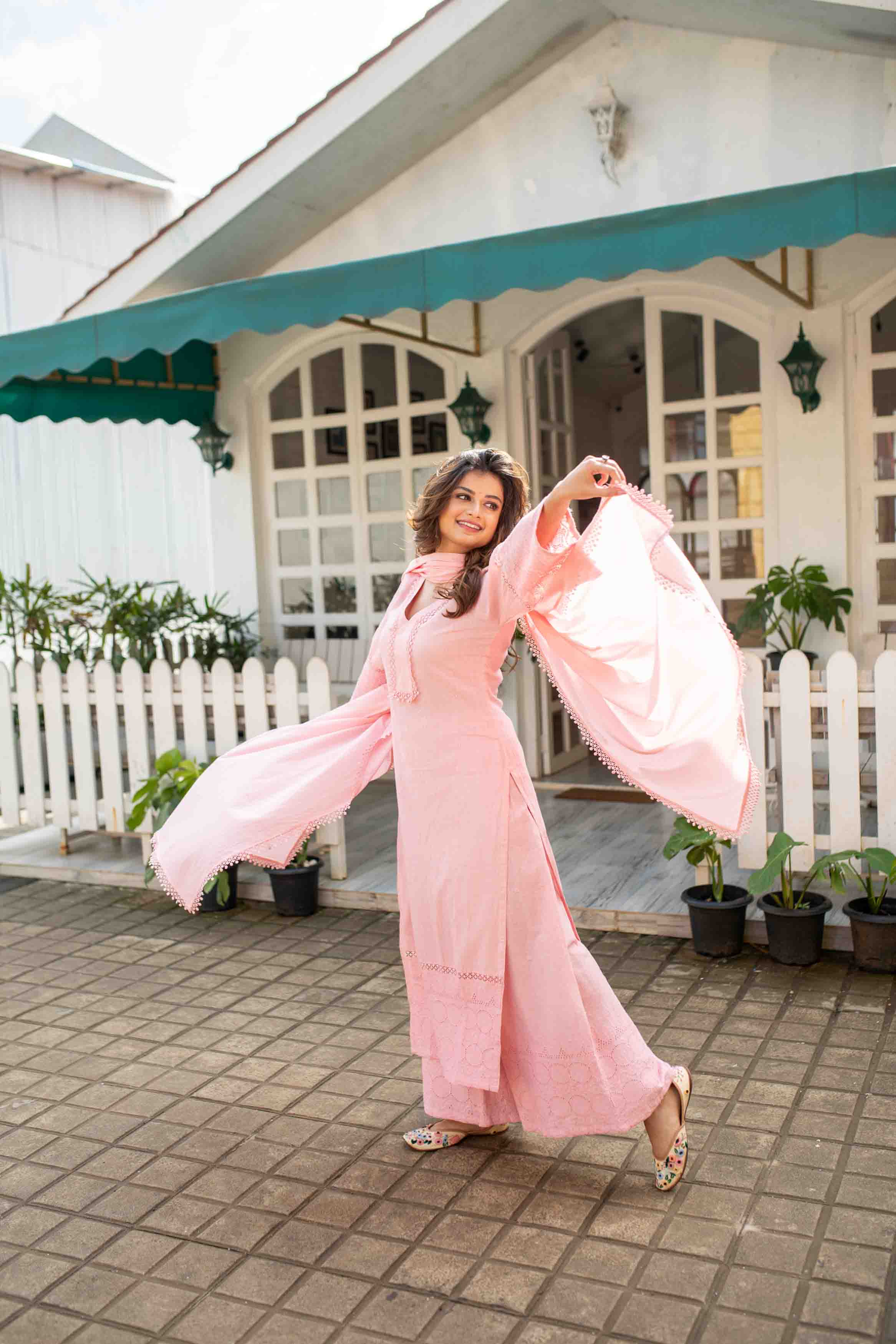 Women's Pink Cotton Kurta Set - Label Shaurya Sanadhya