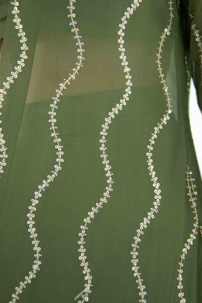 Women's Olive Skirt Dhoti With Jacket