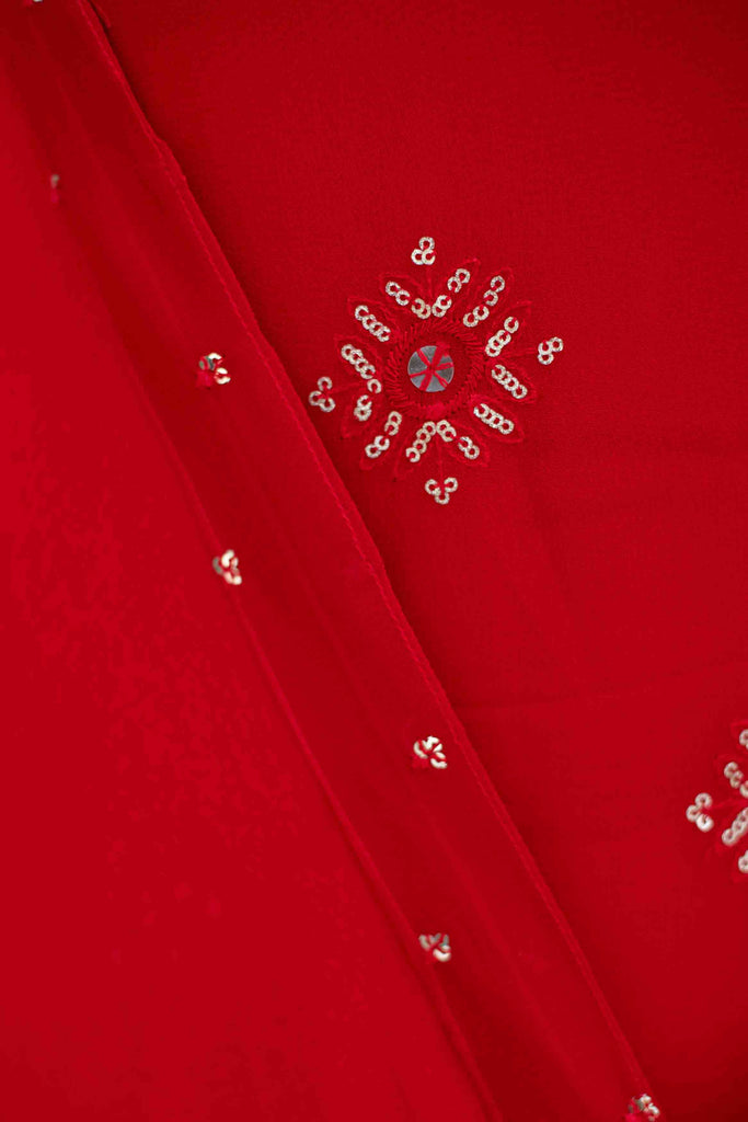 Women's Red Short Kurta With Palazzo