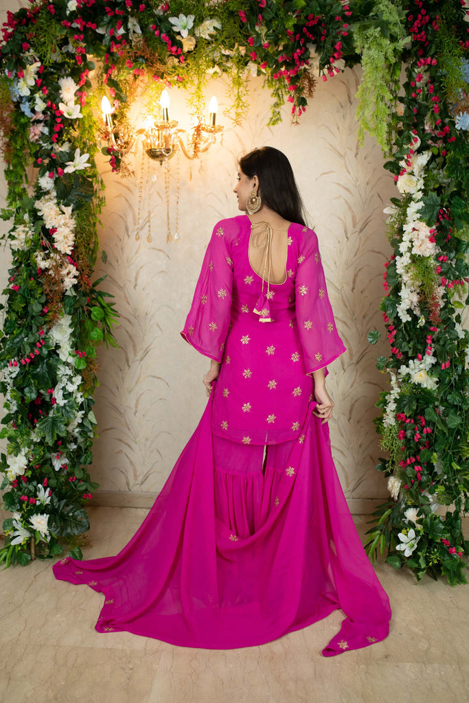 Women's Rani Pink Sharara Set