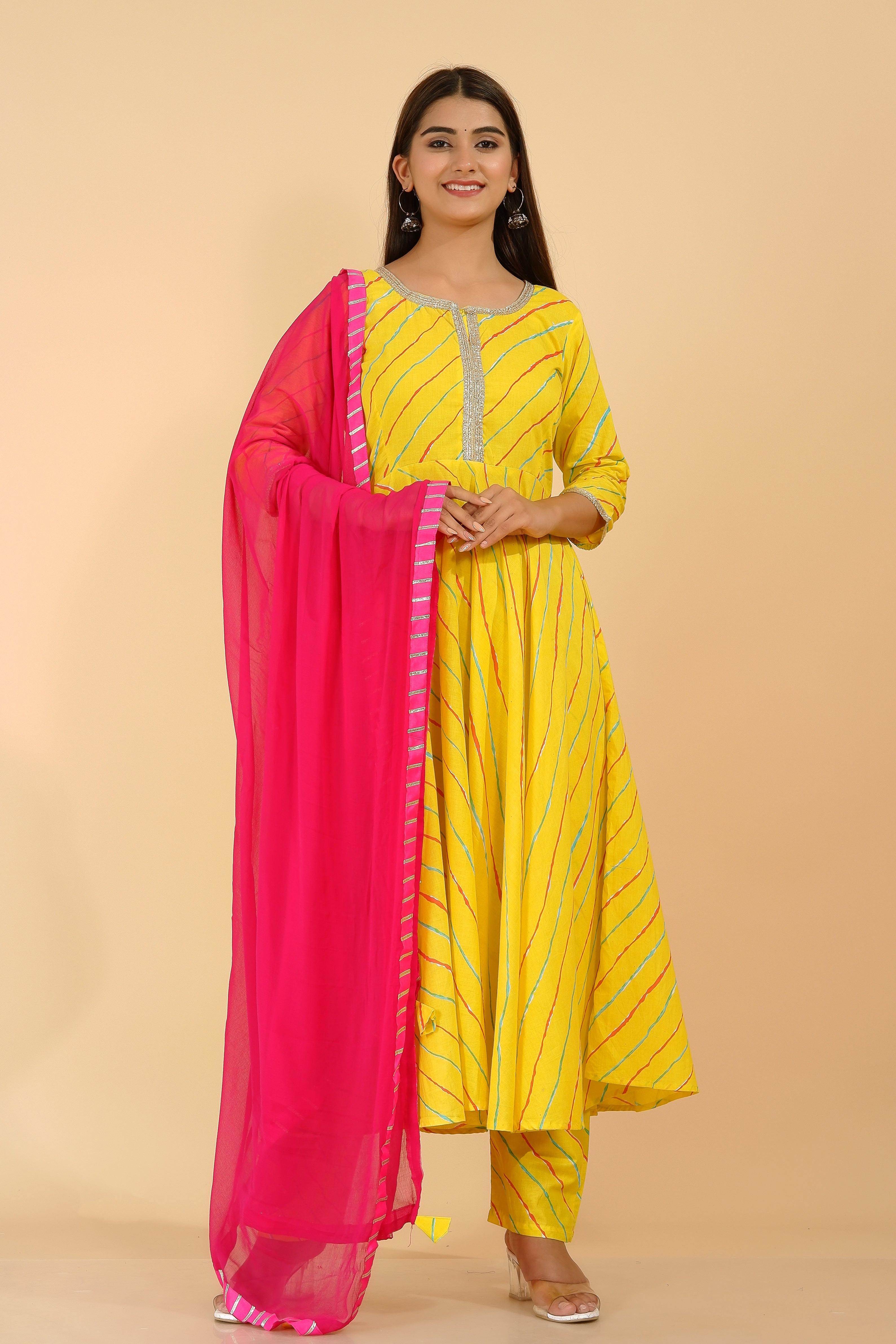 Yellow Designer Anarkali Gown In Georgette With Lucknowi Chikankari  Embroidery Work