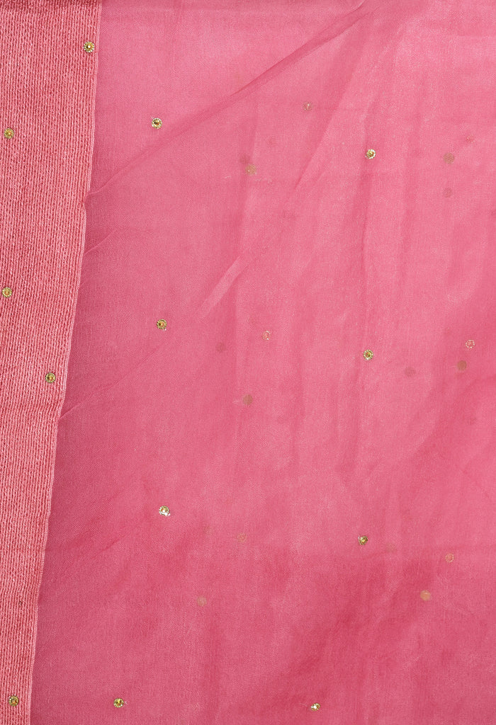 Women's Pink Color Stone Work Dupatta