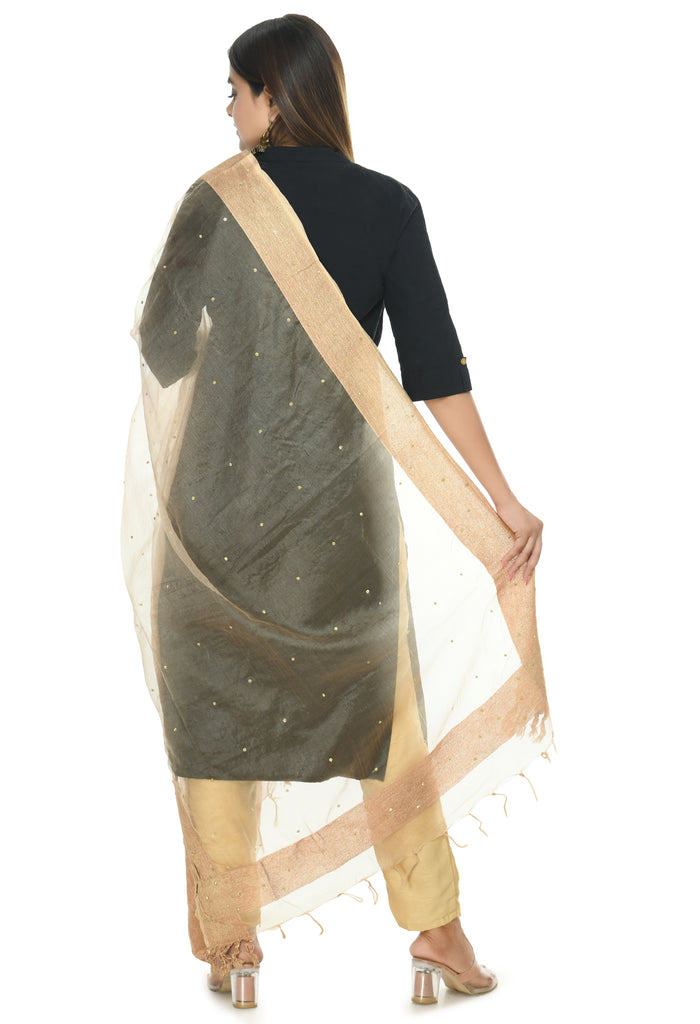 Women's Gold Color Stone Work Dupatta