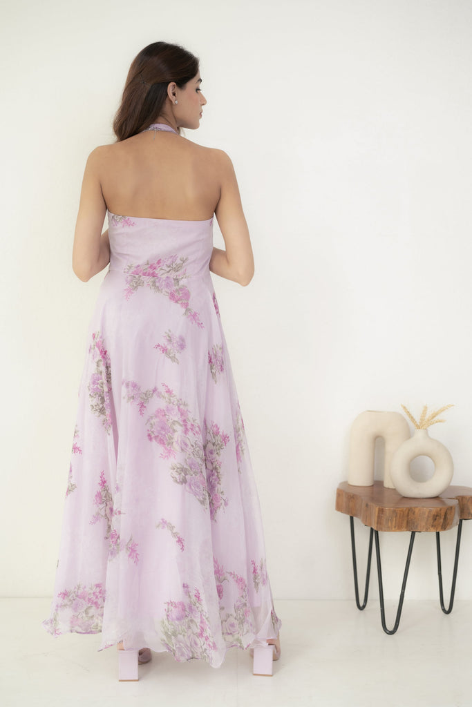 Women's Purple Chiffon Maxi Dress
