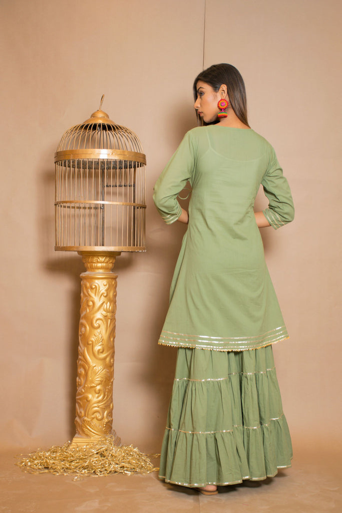 Women's Anarkali Kurta With Sharara (2Pc Set)