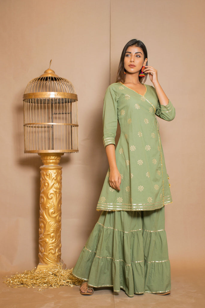 Women's Anarkali Kurta With Sharara (2Pc Set)