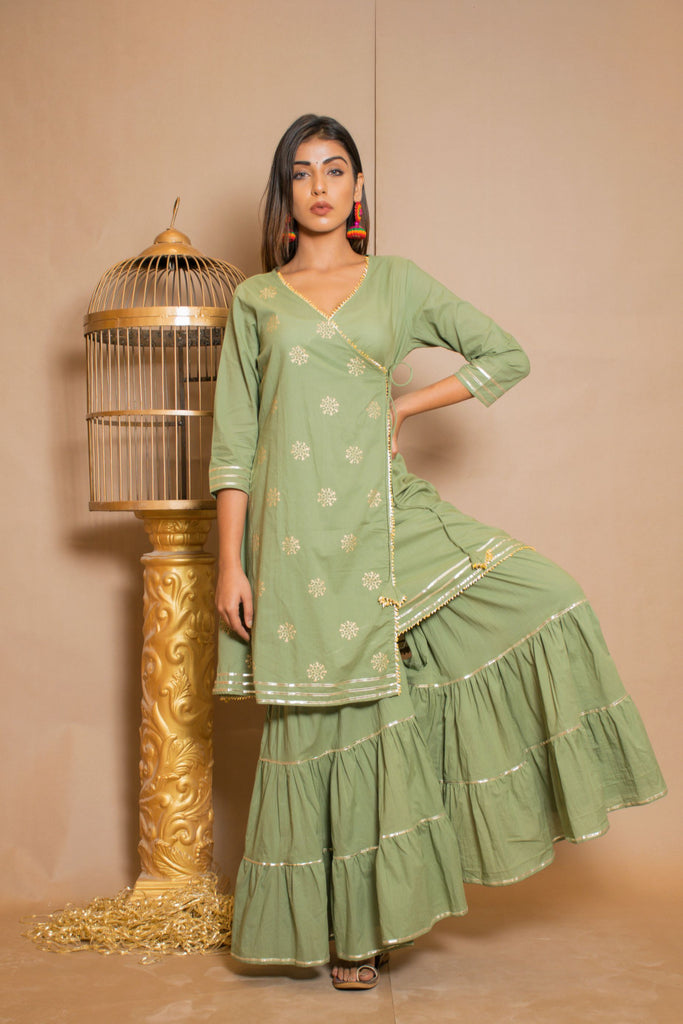Women's Anarkali Kurta With Sharara (2Pc Set)