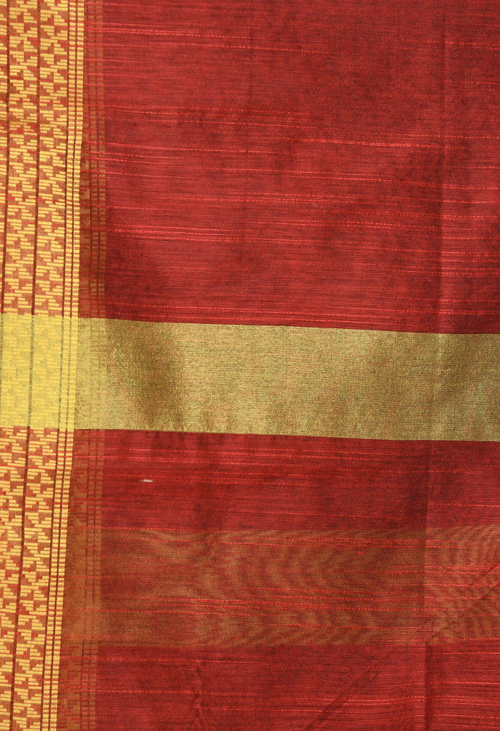 Women's Maroon Color Handloom Cotton Dupatta