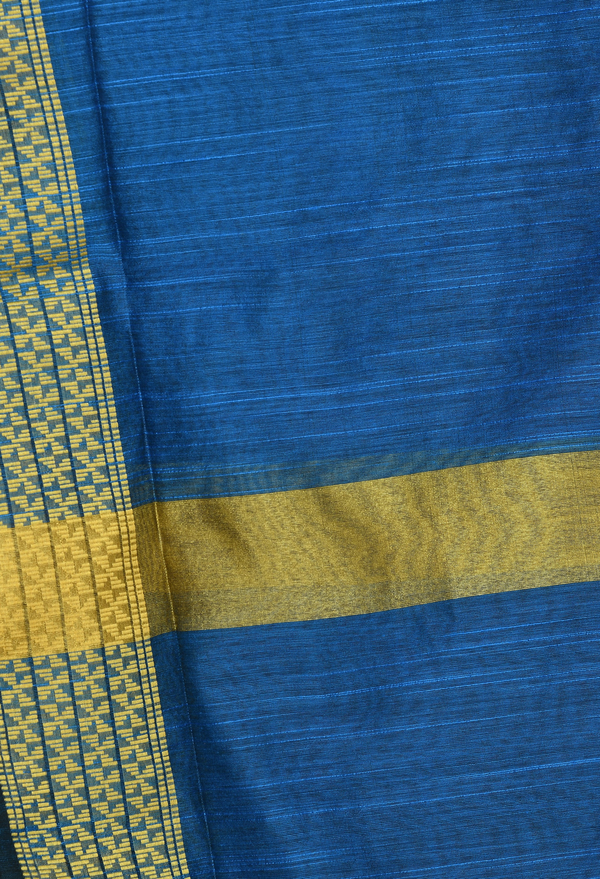 Women's Blue Color Handloom Cotton Dupatta - Moeza