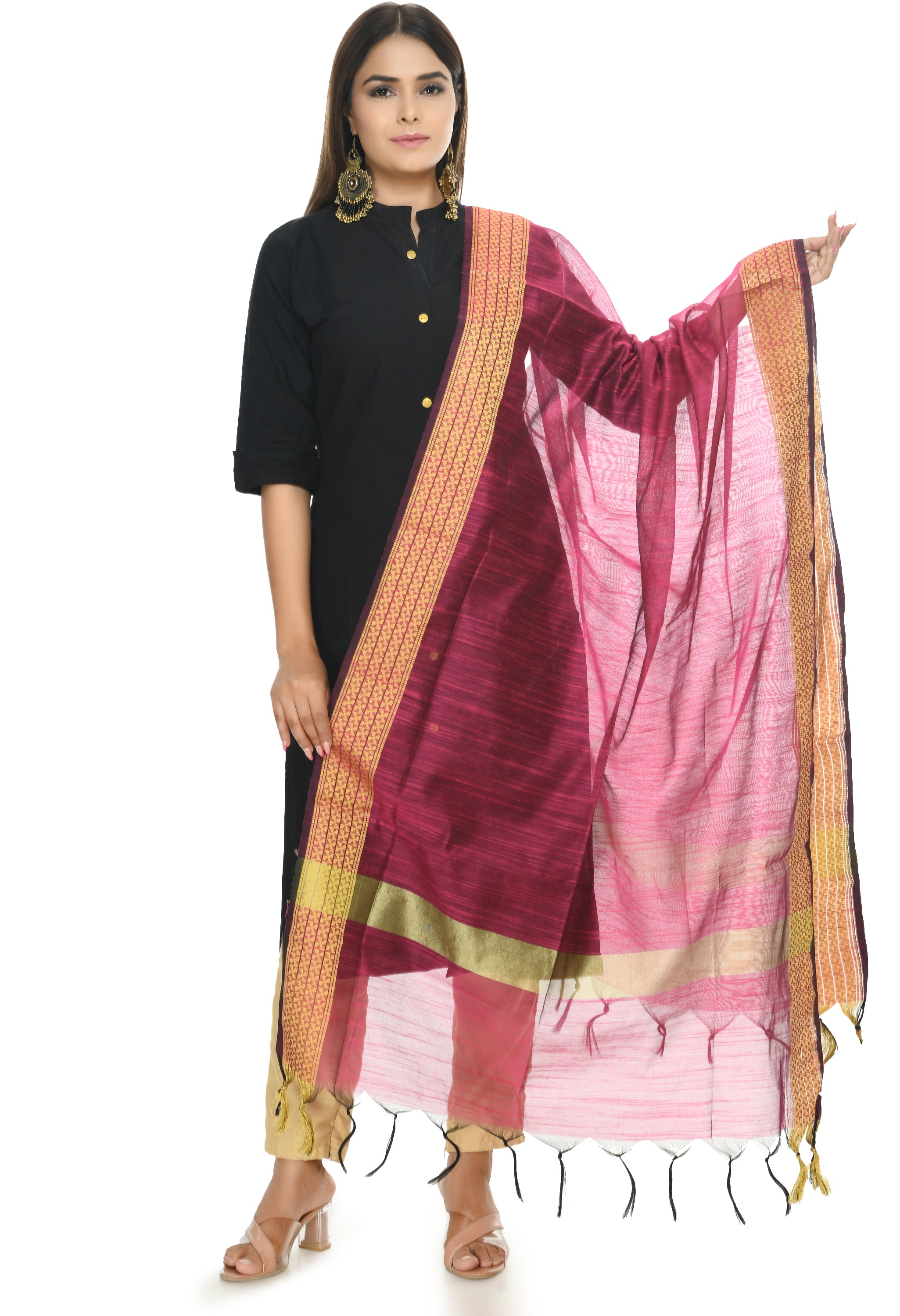 Women's Handloom Cotton Dupatta