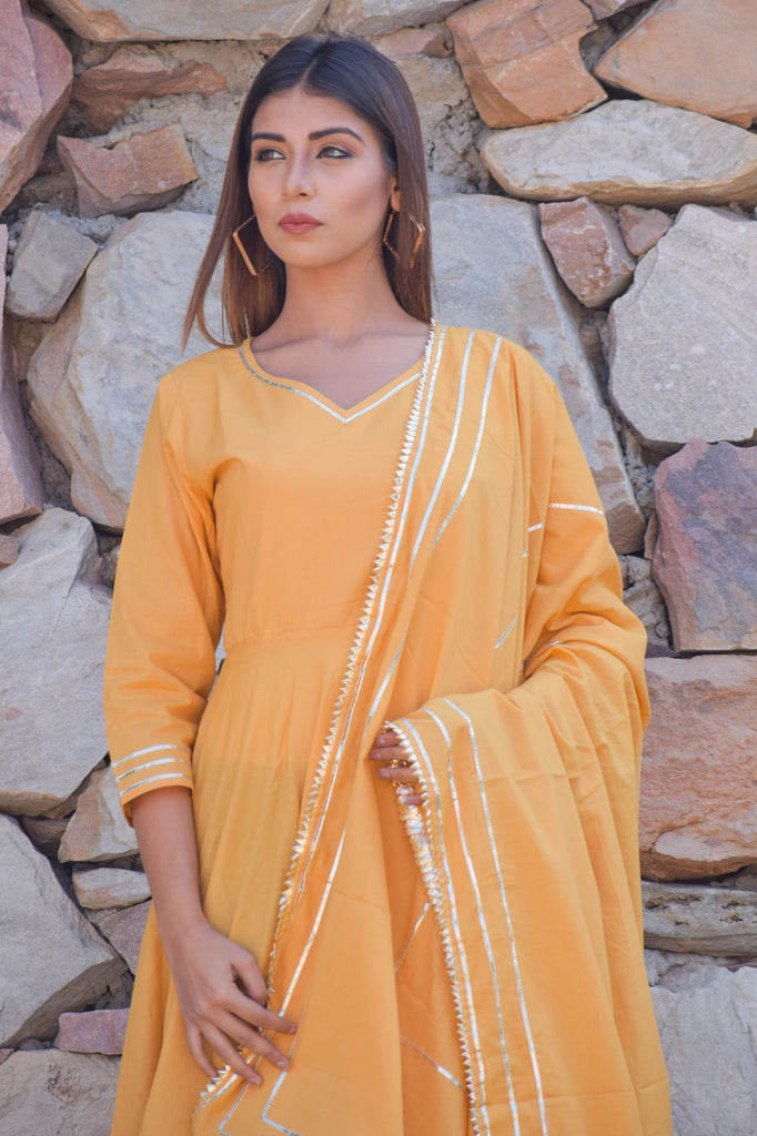 Women's Anarkali Kurta With Dupatta (2Pc Set)