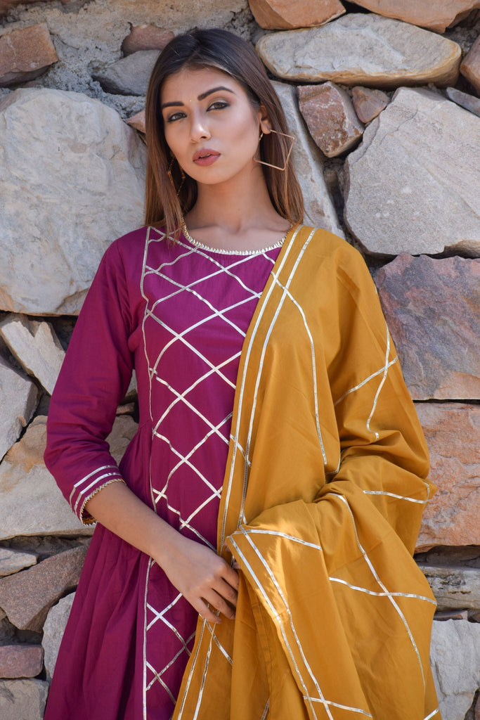 Women's Anarkali Suit Set (3Pc Set)