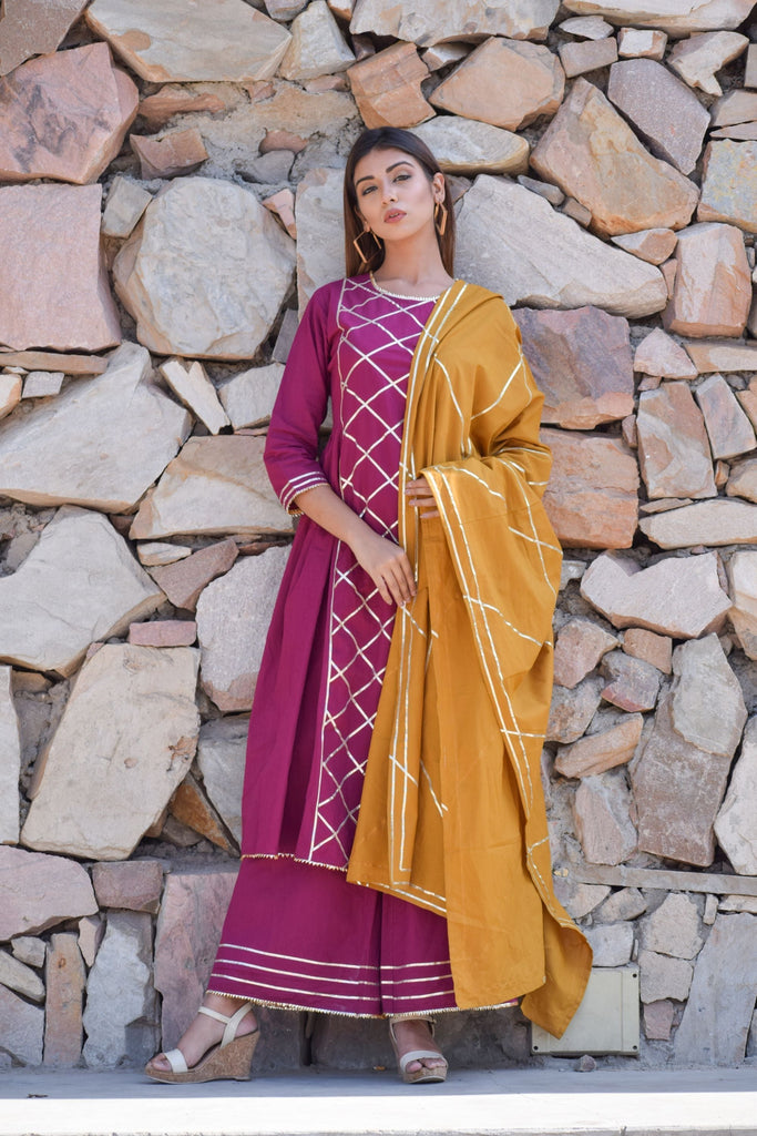 Women's Anarkali Suit Set (3Pc Set)