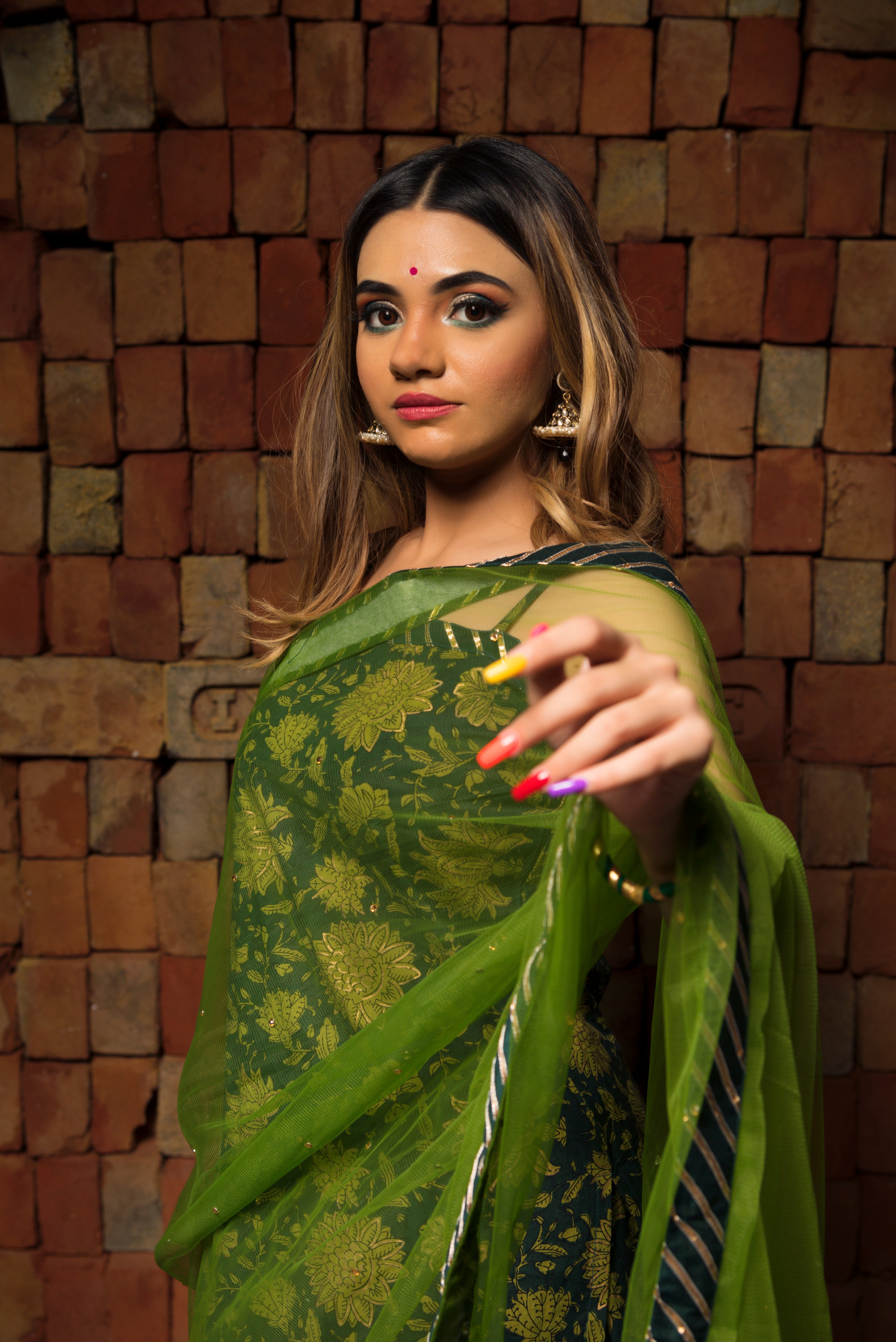 Women's orchid green hand block pure cotton suit set - Pomcha Jaipur