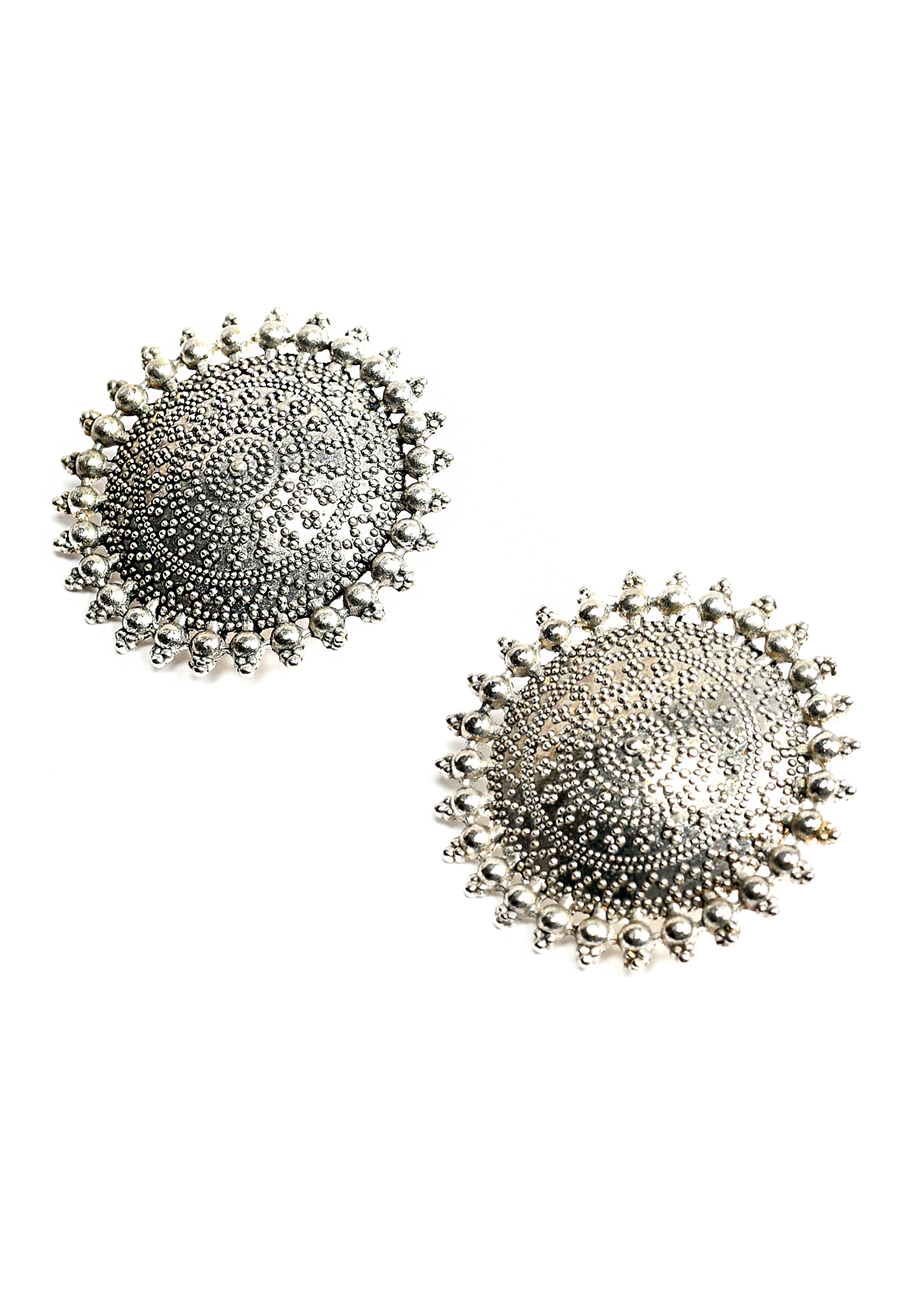 Women's Oxideised Nacklance And Earrings With Ghungru Style  - Tehzeeb