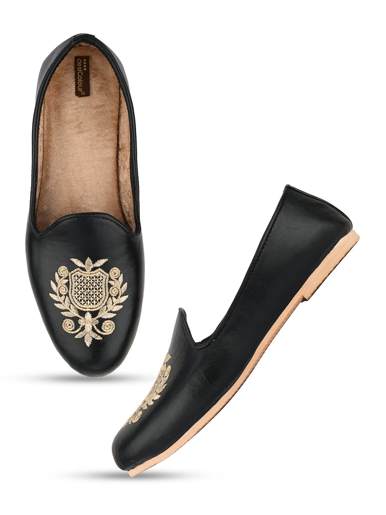 Men's Indian Ethnic Party Wear Black Footwear