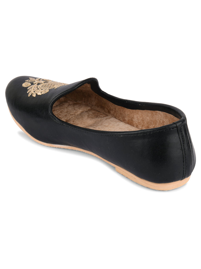 Men's Indian Ethnic Party Wear Black Footwear