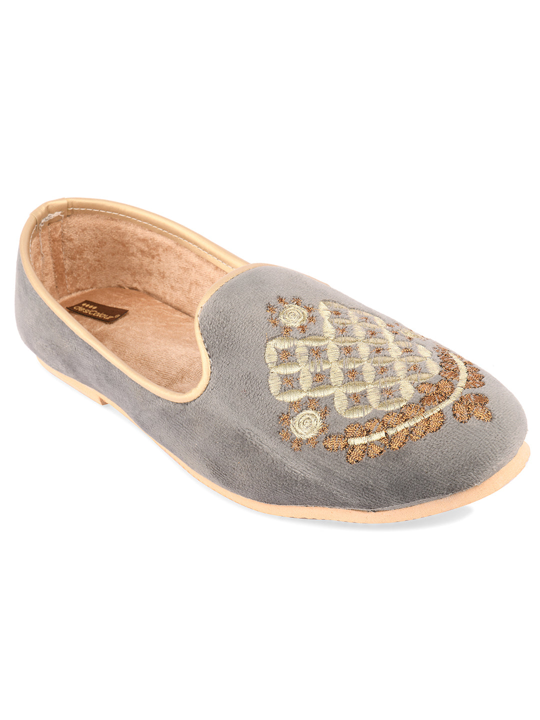 Men's Indian Ethnic Party Wear Grey Footwear