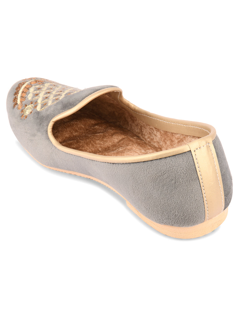 Men's Indian Ethnic Party Wear Grey Footwear