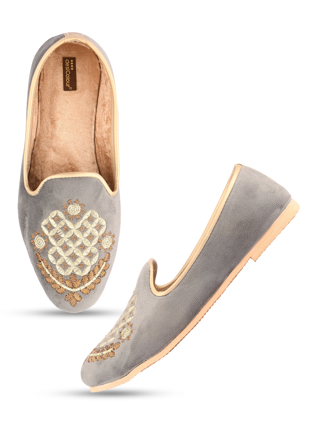 Men's Indian Ethnic Party Wear Grey Footwear