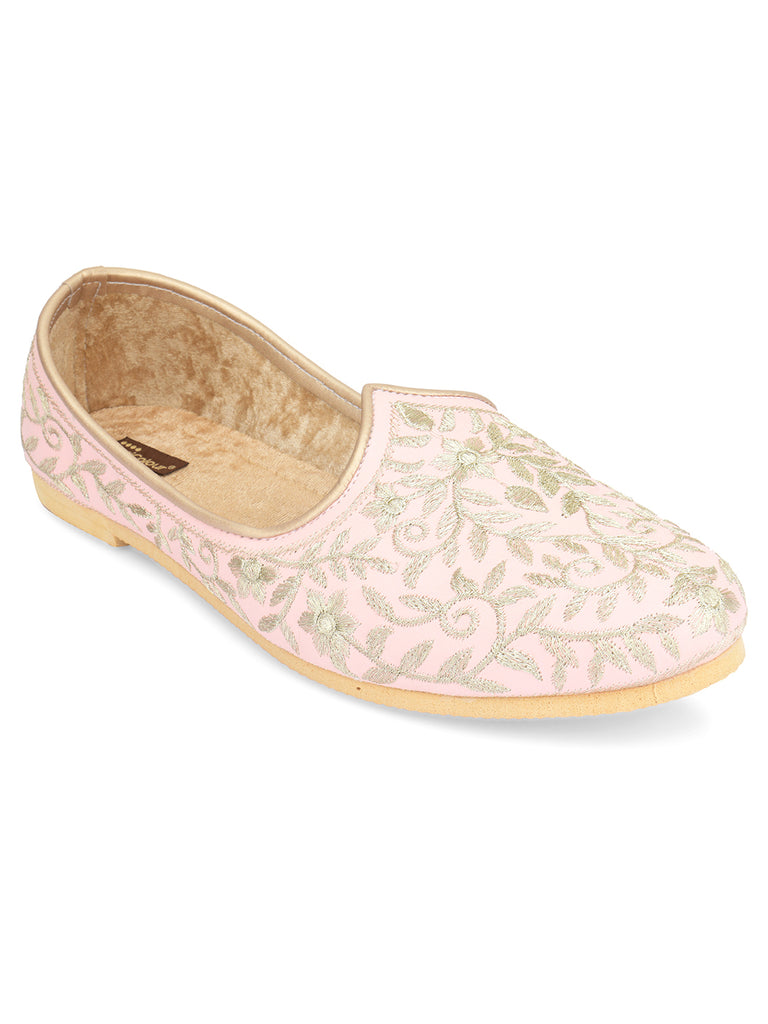 Men's Indian Ethnic Party Wear Peach Footwear
