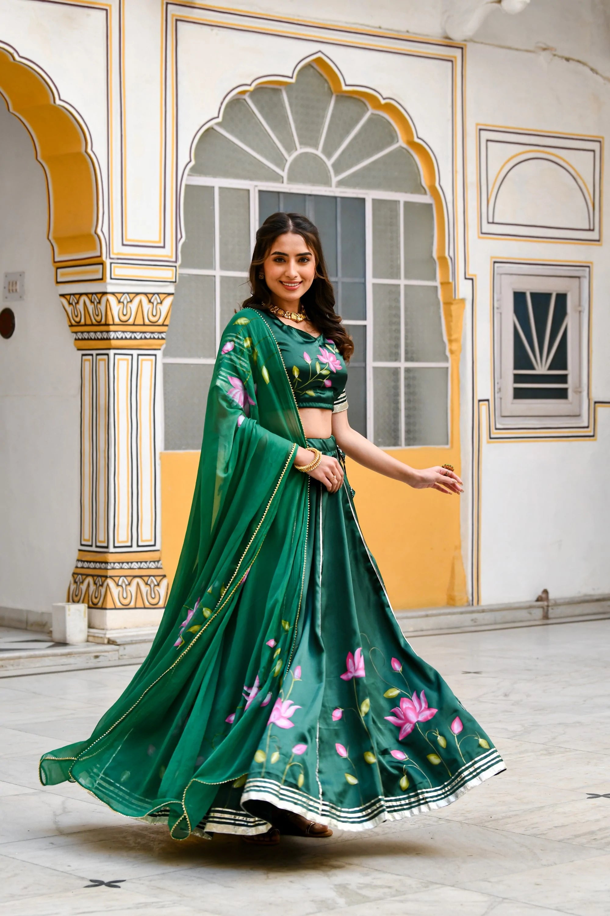 Buy Indian Bottle Green Pearl Embroidered Wedding Lehenga Choli for Women  Online in USA, UK, Canada, Australia, Germany, New Zealand and Worldwide at  Best Price