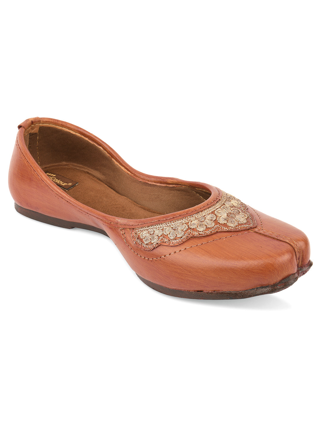 Women's Brown Casuals  Indian Ethnic Comfort Footwear - Desi Colour