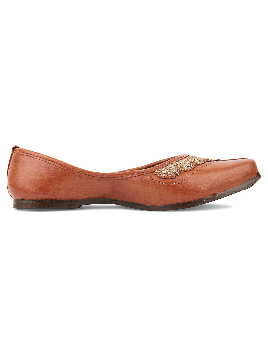 Women's Brown Casuals  Indian Ethnic Comfort Footwear - Desi Colour