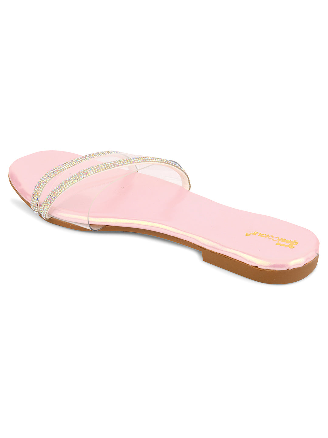 Women's Pink Sliders  Indian Ethnic Comfort Footwear - Desi Colour