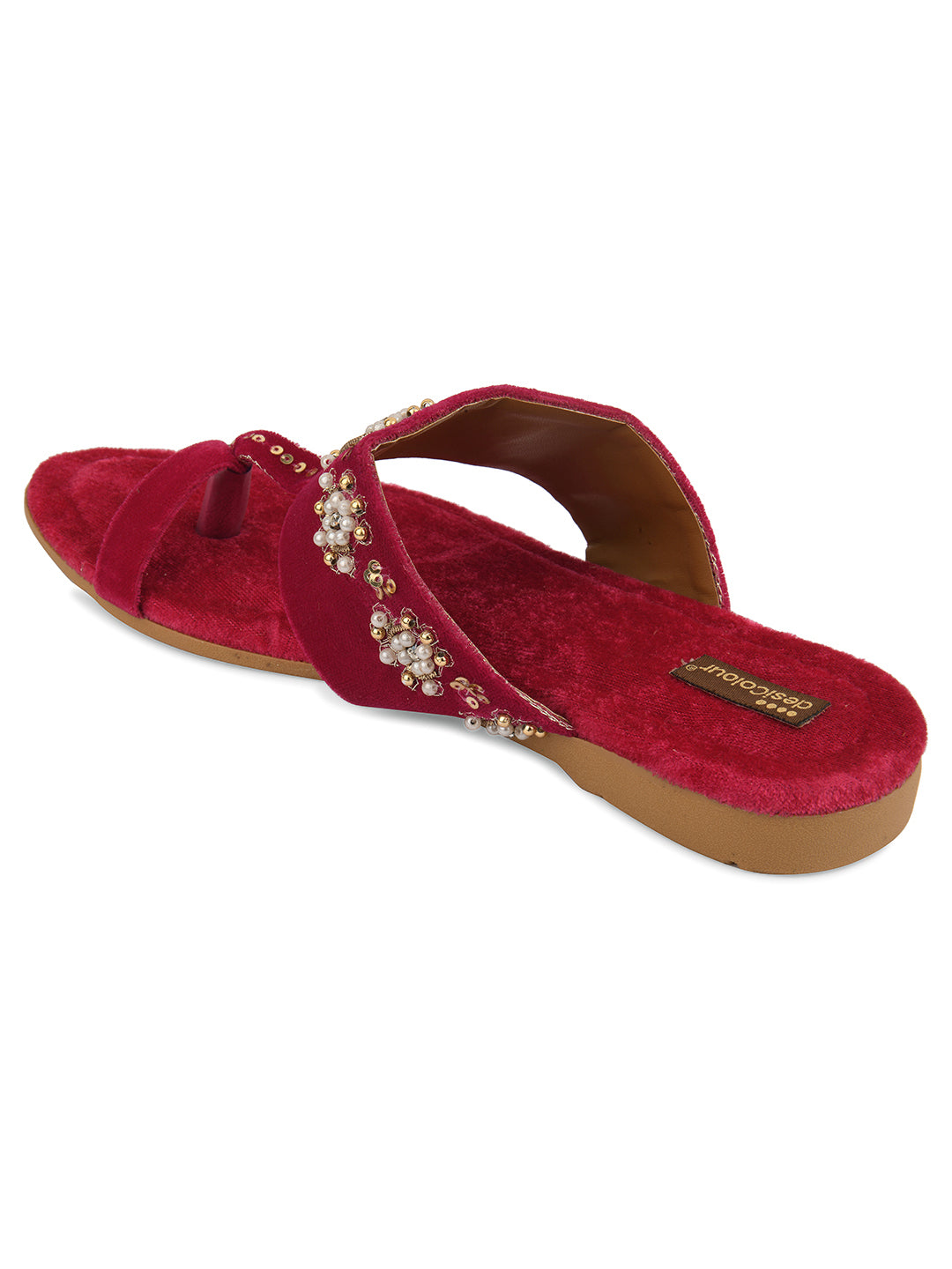 Women's Pink Slipper  Indian Ethnic Comfort Footwear - Desi Colour