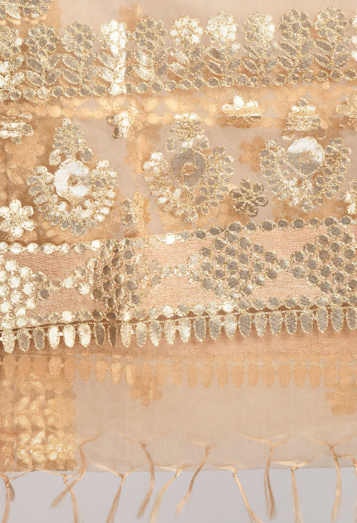 Women's Organza Gotta Patti Bridal Dupatta Golden Dupatta
